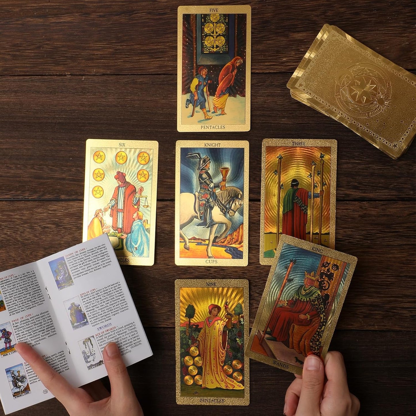 Golden RWS Style Tarot Deck + Bonuses